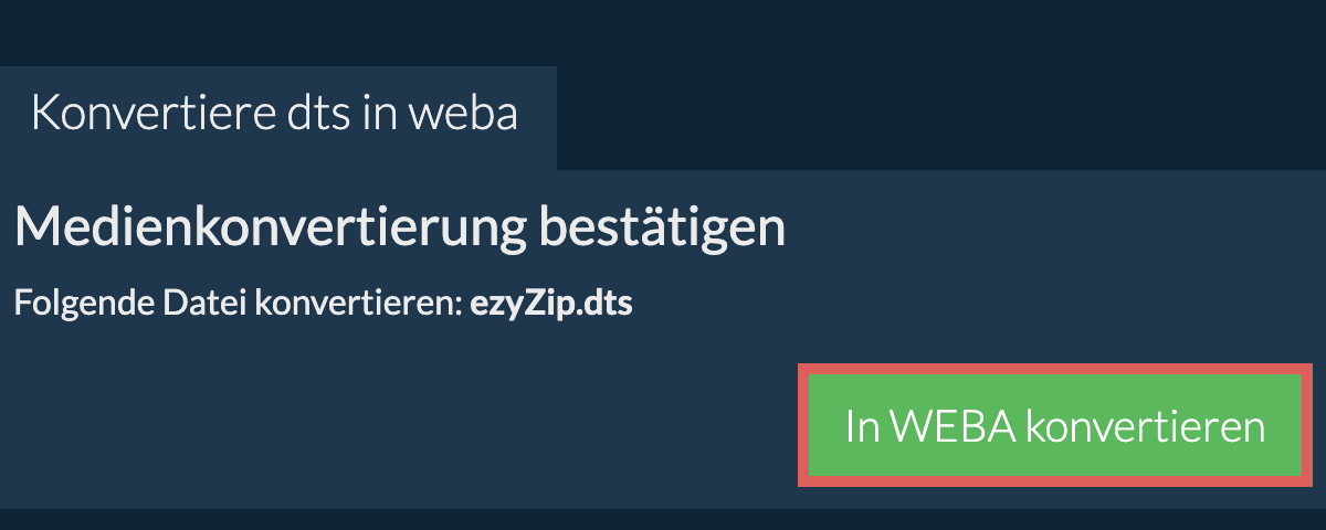 In WEBA konvertieren