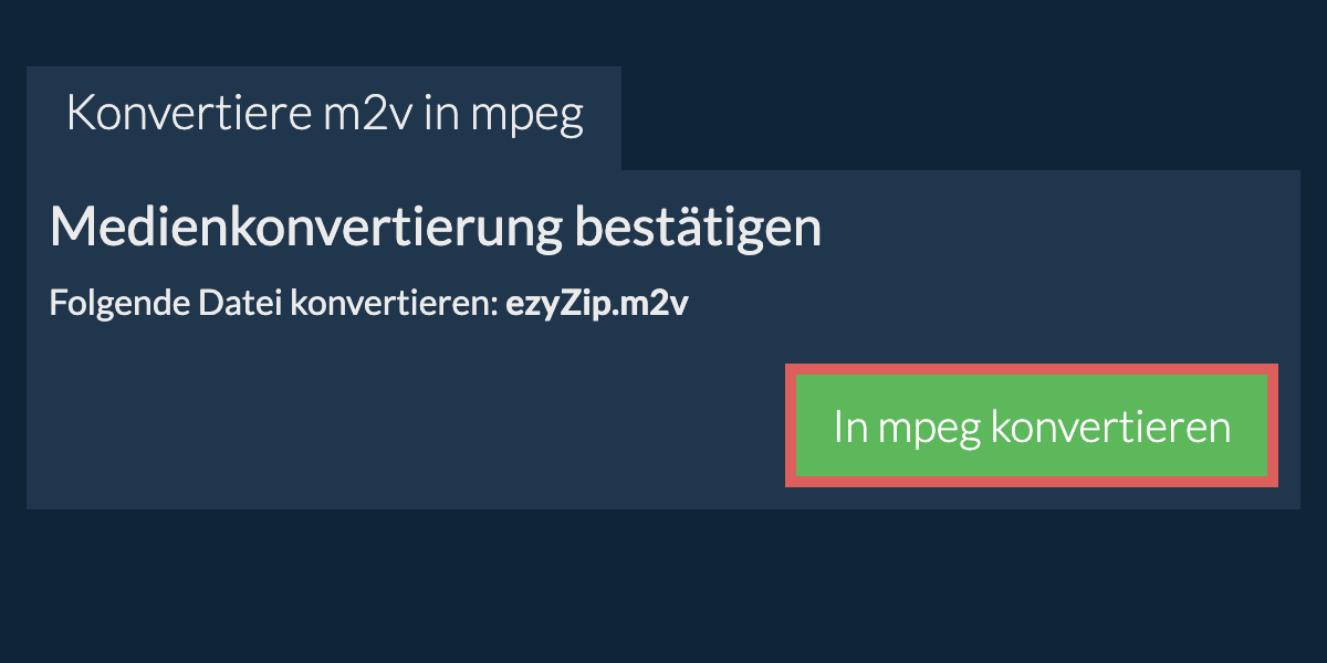 In MPEG konvertieren