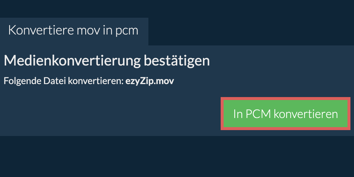 In PCM konvertieren