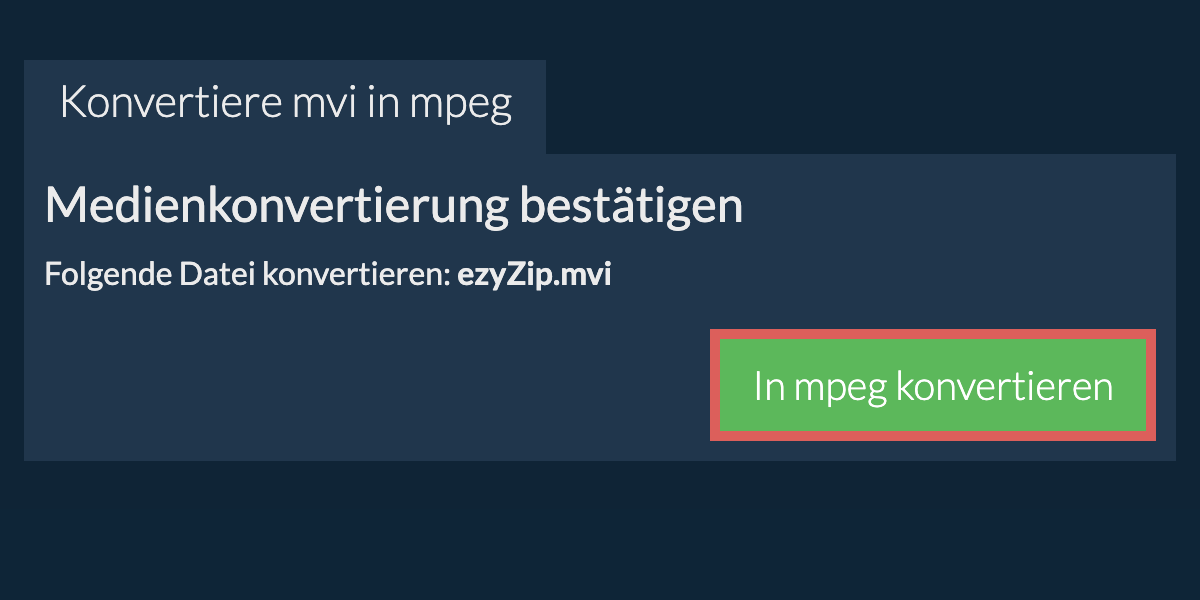 In MPEG konvertieren