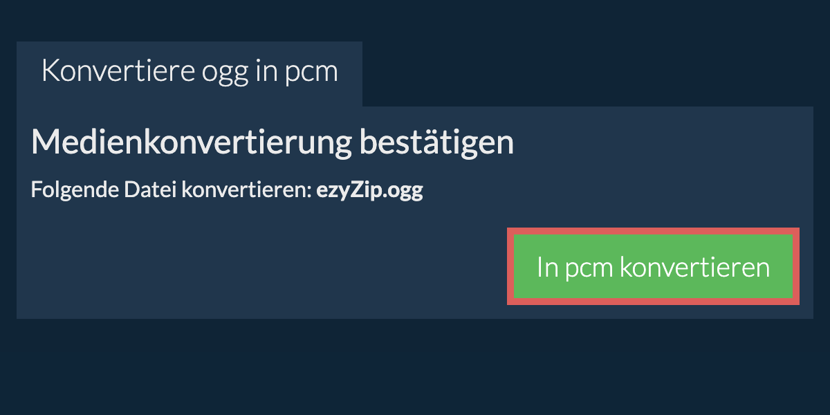 In PCM konvertieren