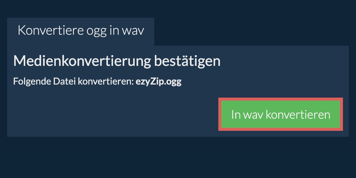 In WAV konvertieren