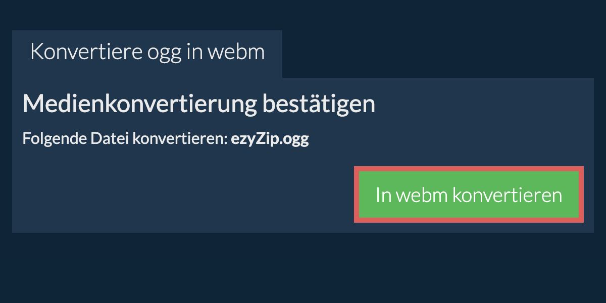 In WEBM konvertieren