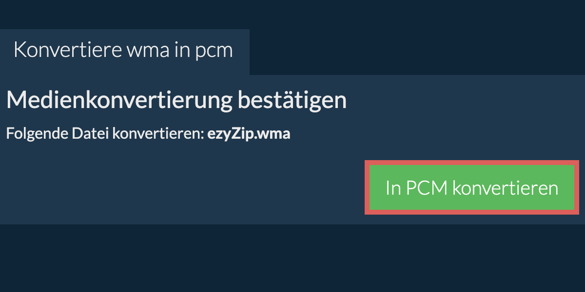 In PCM konvertieren