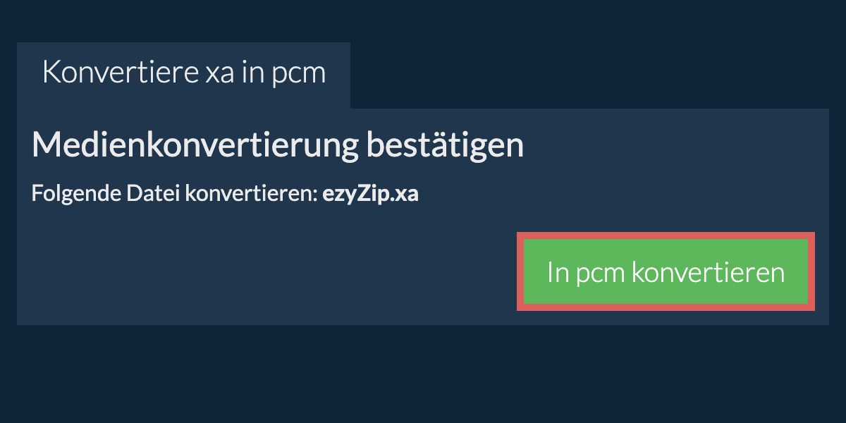 In PCM konvertieren
