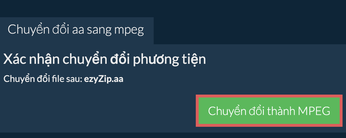 Chuyển đổi thành MPEG