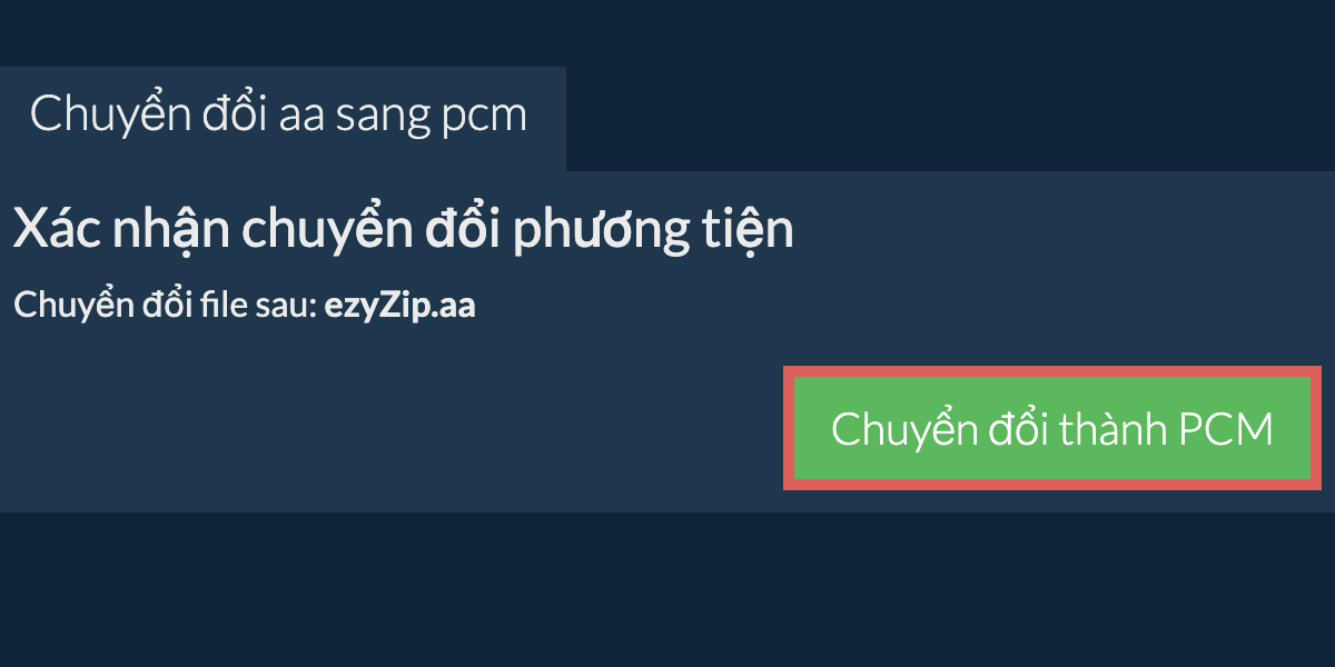 Chuyển đổi thành PCM