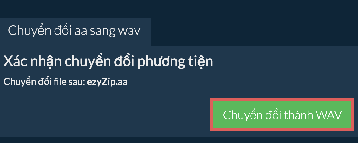 Chuyển đổi thành WAV