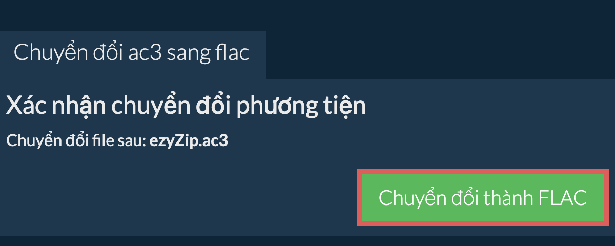 Chuyển đổi thành FLAC