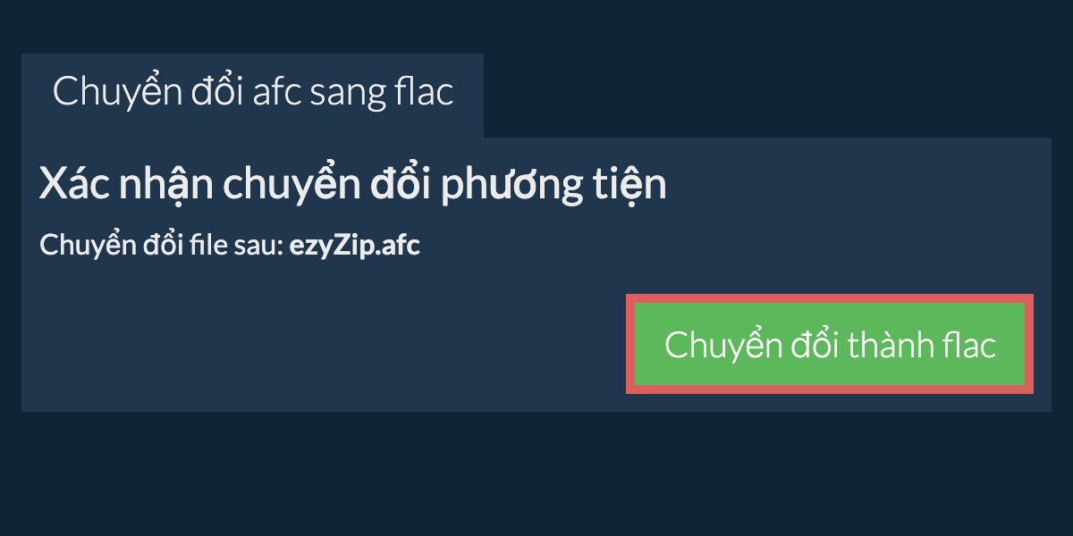 Chuyển đổi thành FLAC