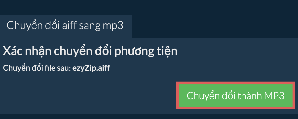 Chuyển đổi thành MP3