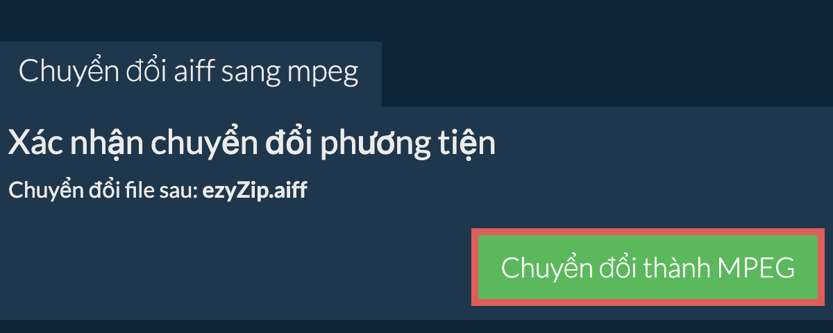 Chuyển đổi thành MPEG