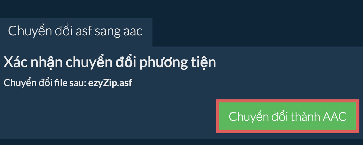 Chuyển đổi thành AAC