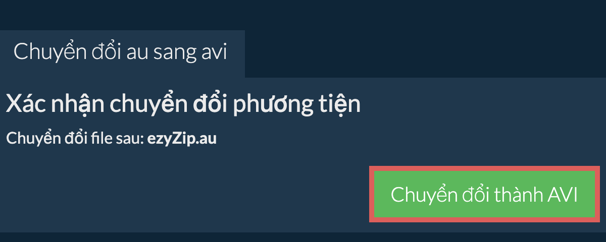 Chuyển đổi thành AVI