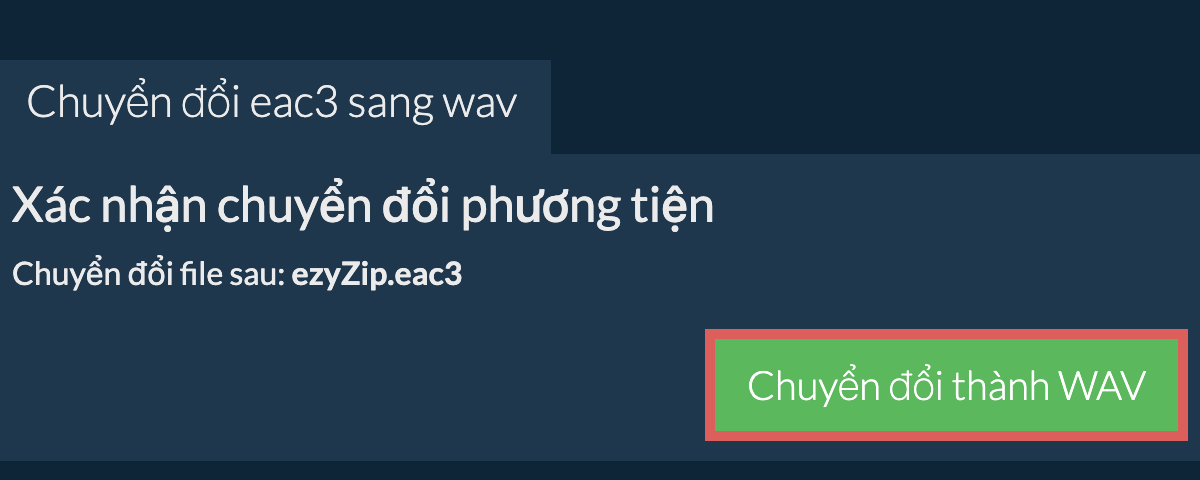 Chuyển đổi thành WAV