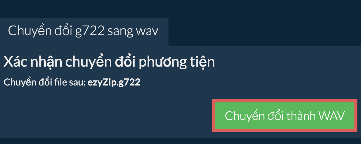 Chuyển đổi thành WAV