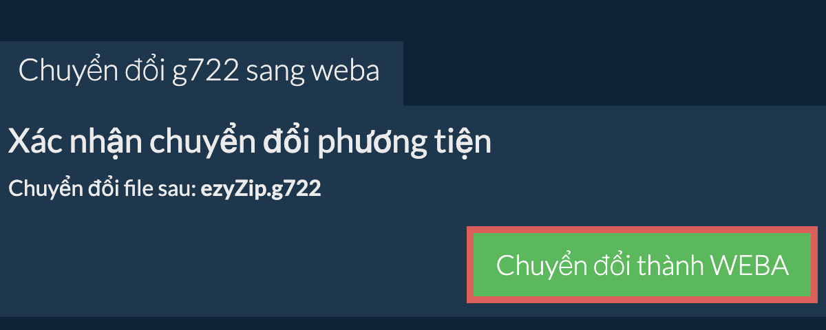 Chuyển đổi thành WEBA