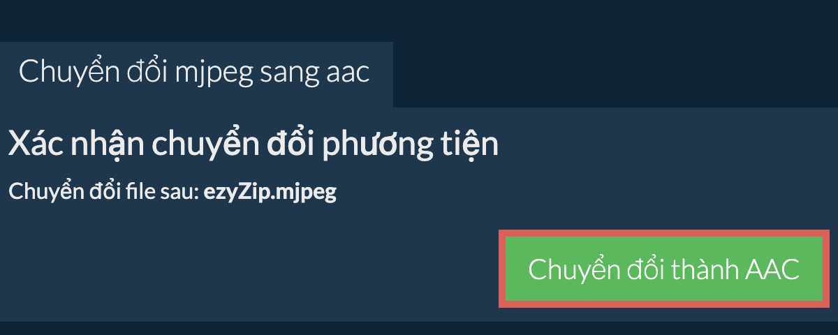 Chuyển đổi thành AAC