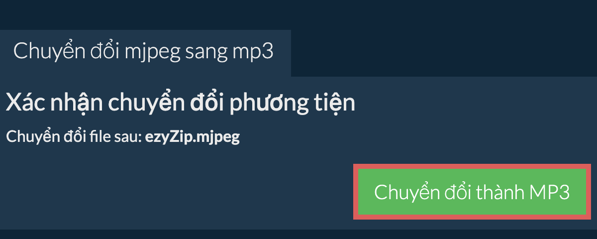 Chuyển đổi thành MP3