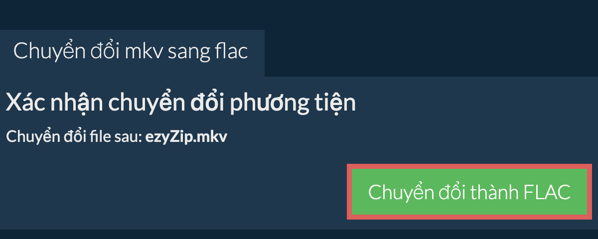 Chuyển đổi thành FLAC