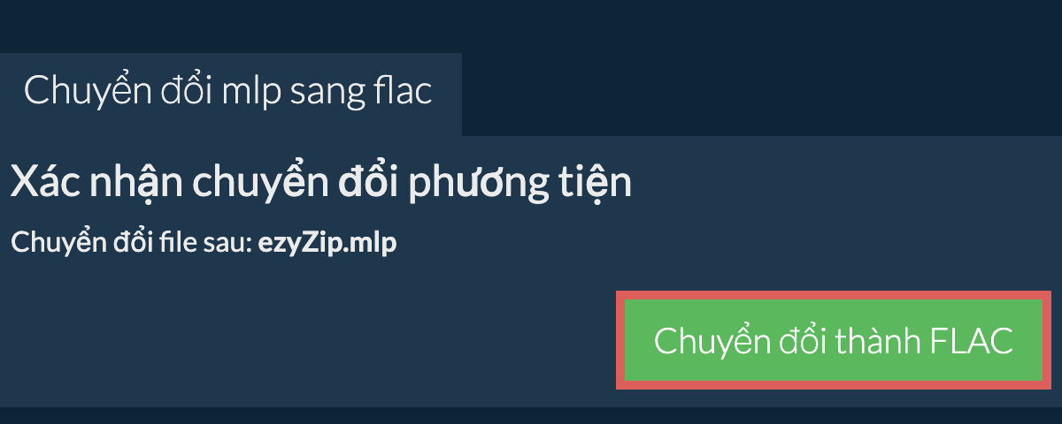 Chuyển đổi thành FLAC