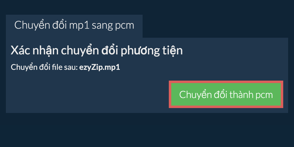 Chuyển đổi thành PCM