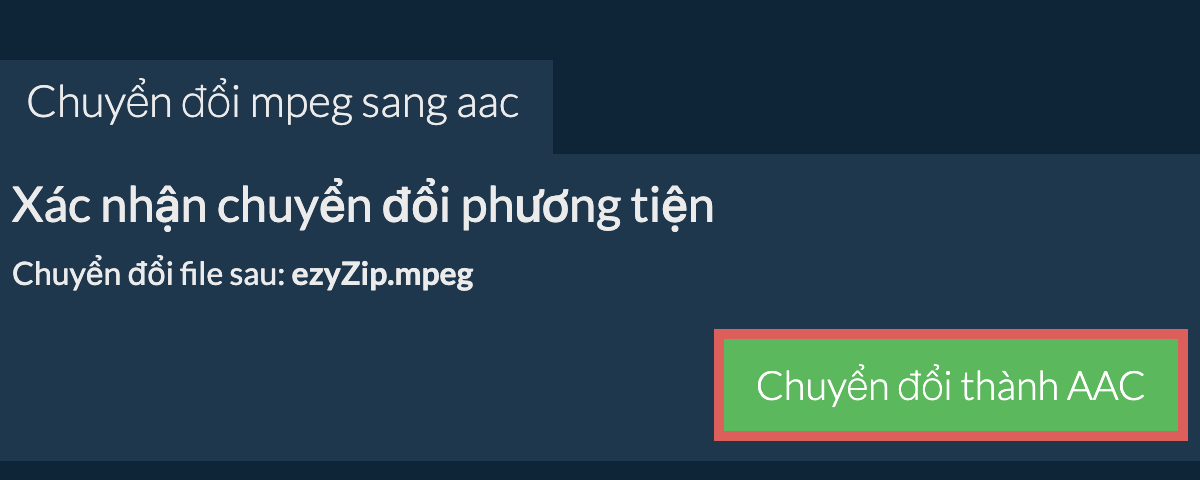 Chuyển đổi thành AAC