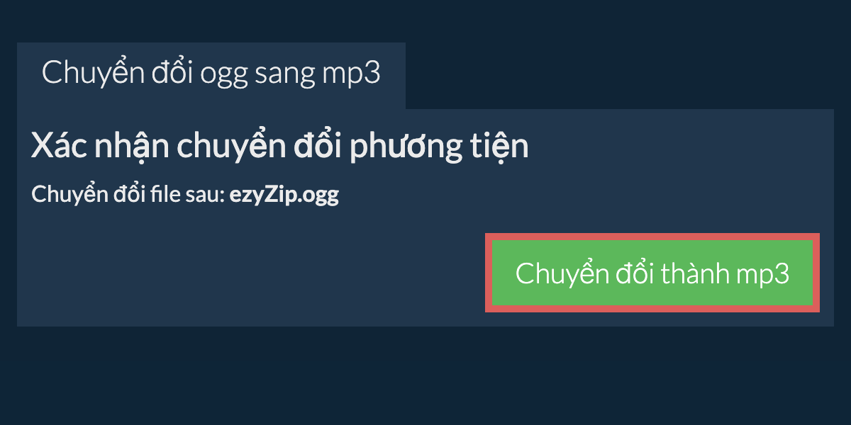 Chuyển đổi thành MP3