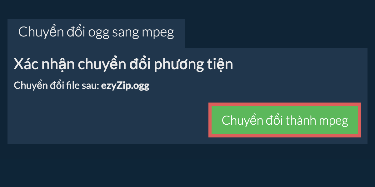 Chuyển đổi thành MPEG