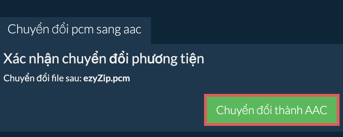 Chuyển đổi thành AAC