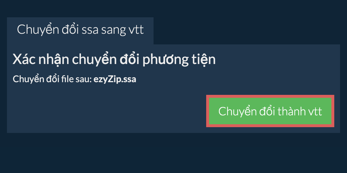 Chuyển đổi thành VTT
