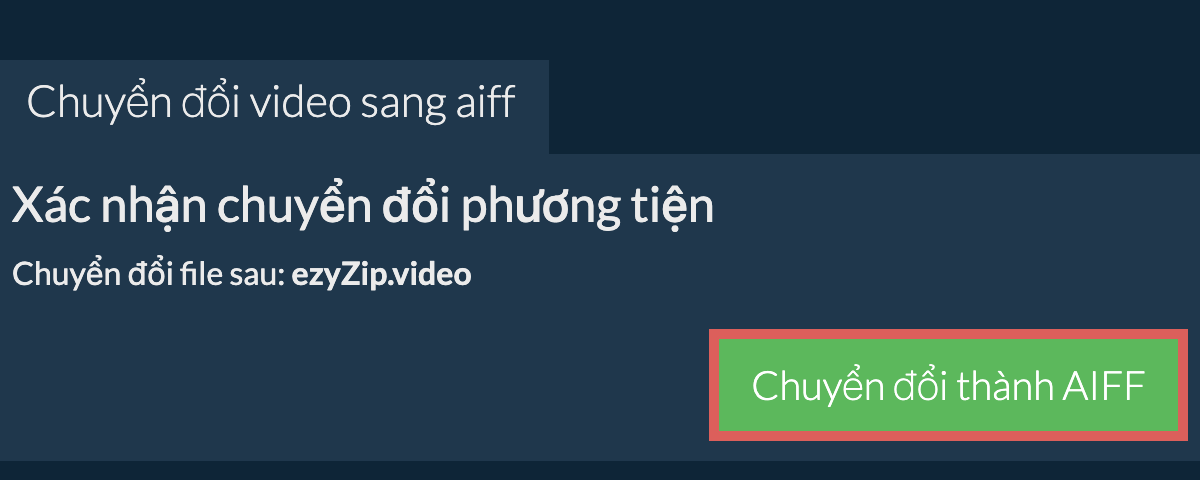 Chuyển đổi thành AIFF