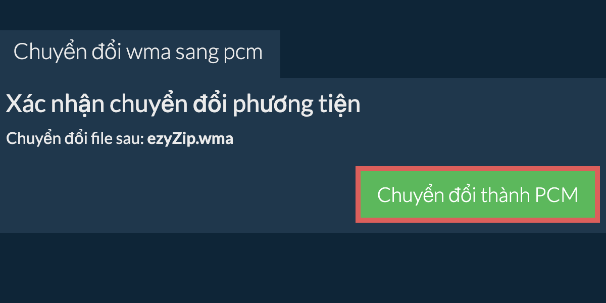 Chuyển đổi thành PCM