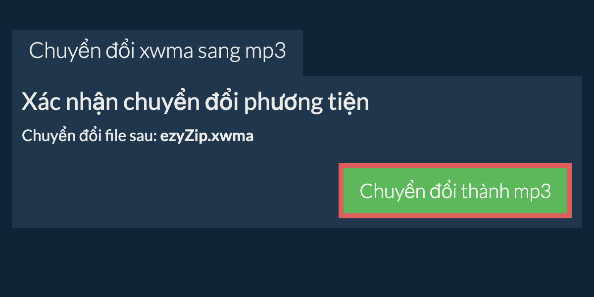 Chuyển đổi thành MP3