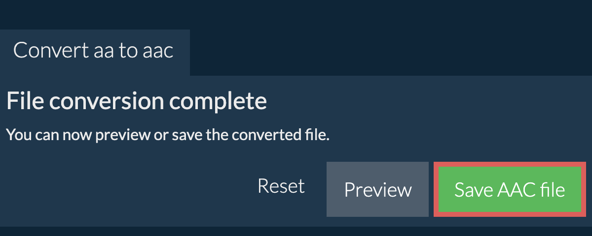 Convert to AAC