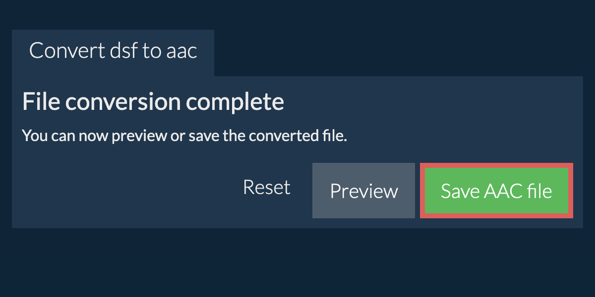 Convert to AAC