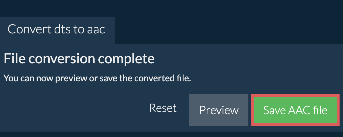 Convert to AAC