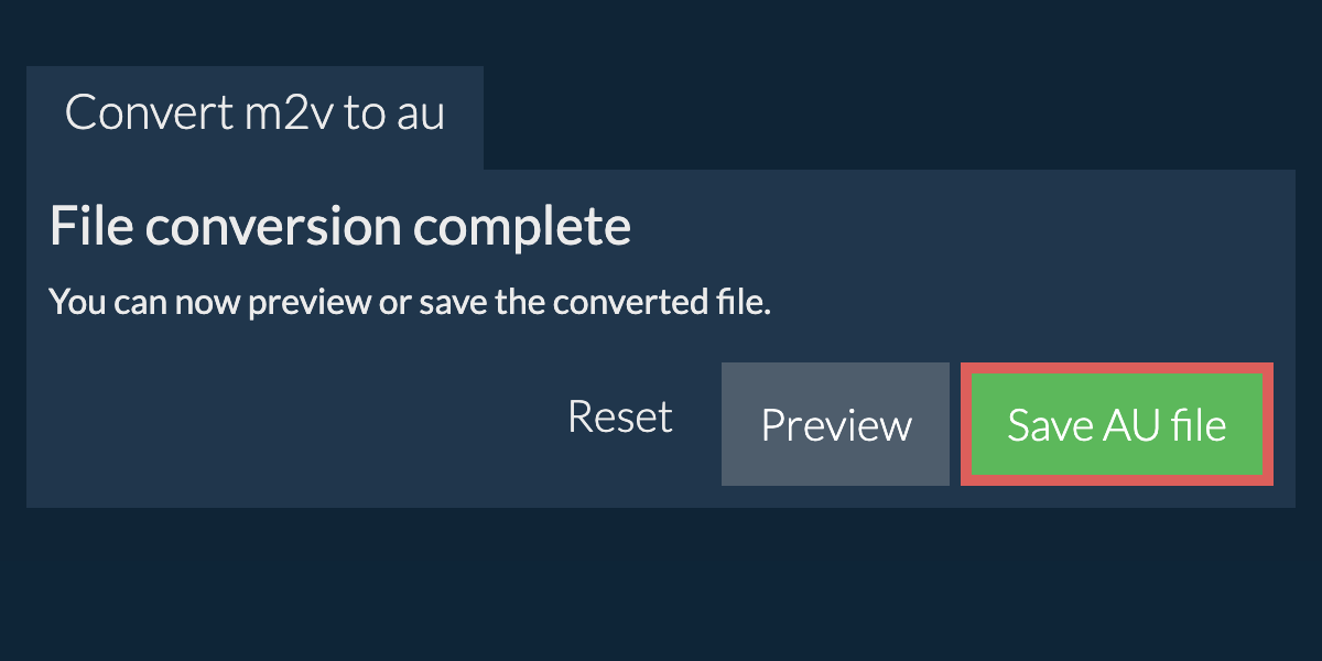 Convert to AU