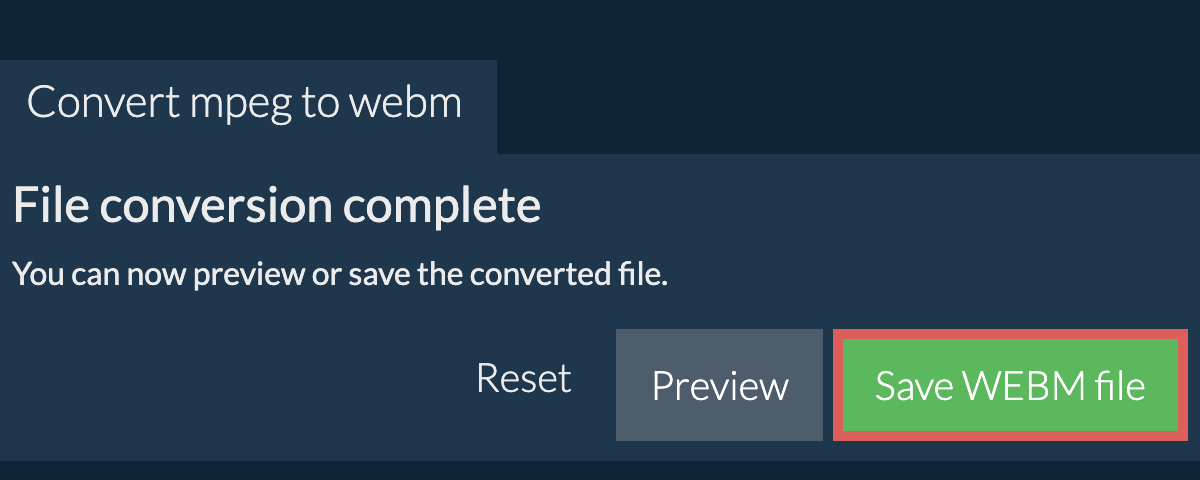 Convert to WEBM