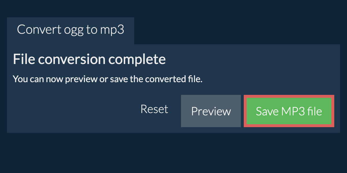 Convert to MP3