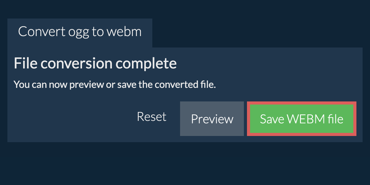 Convert to WEBM