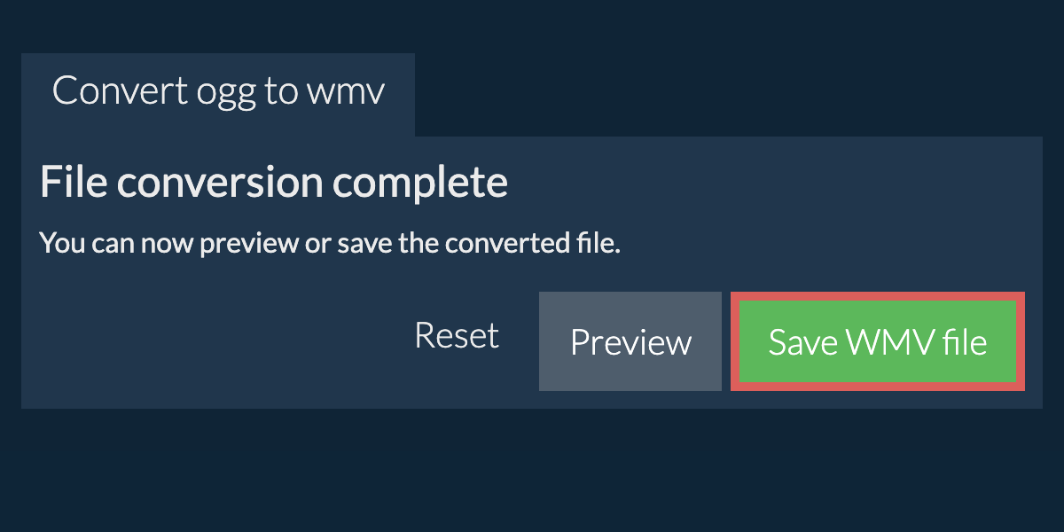 Convert to WMV