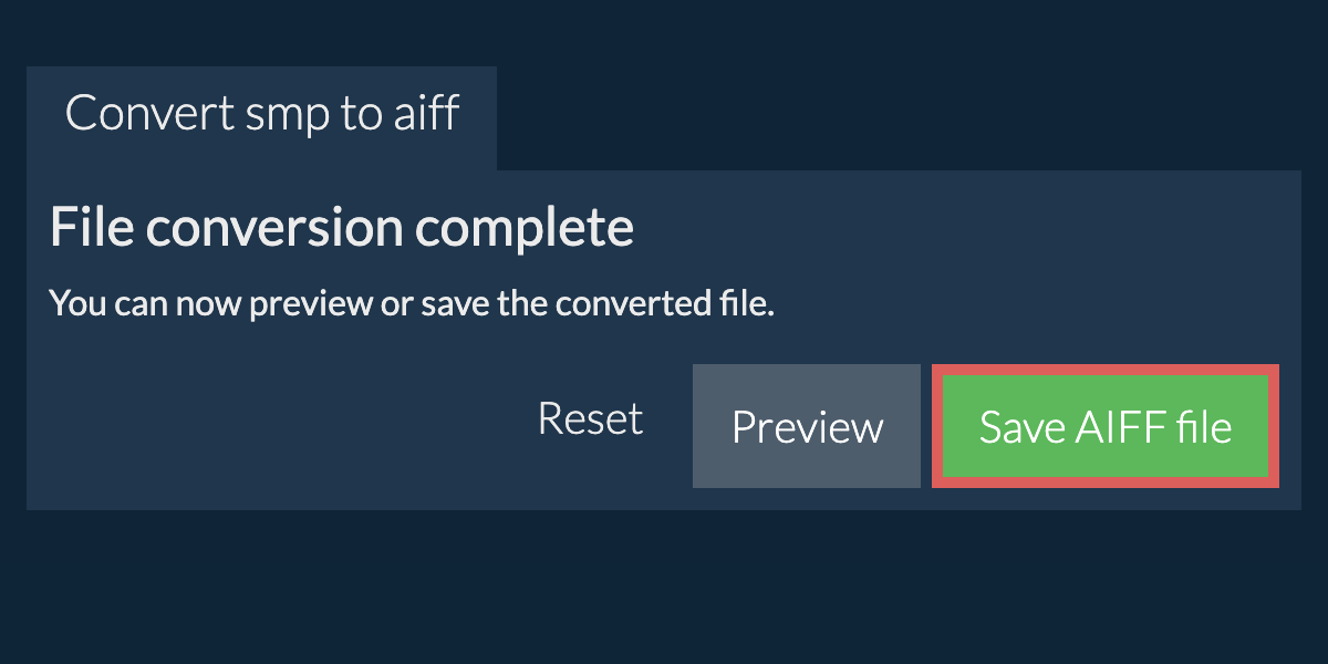 Convert to AIFF