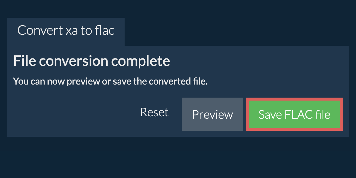 Convert to FLAC