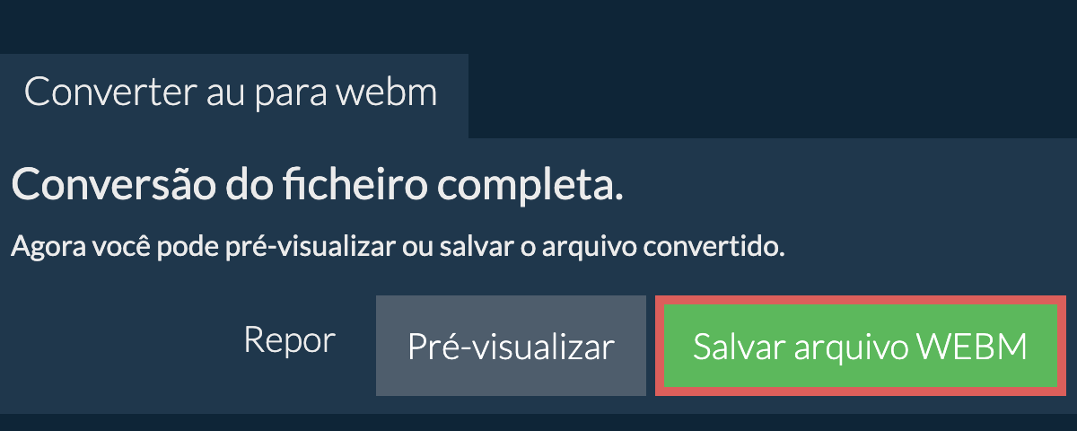 Converter em WEBM