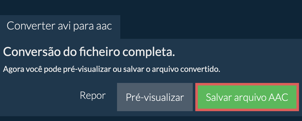 Converter em AAC