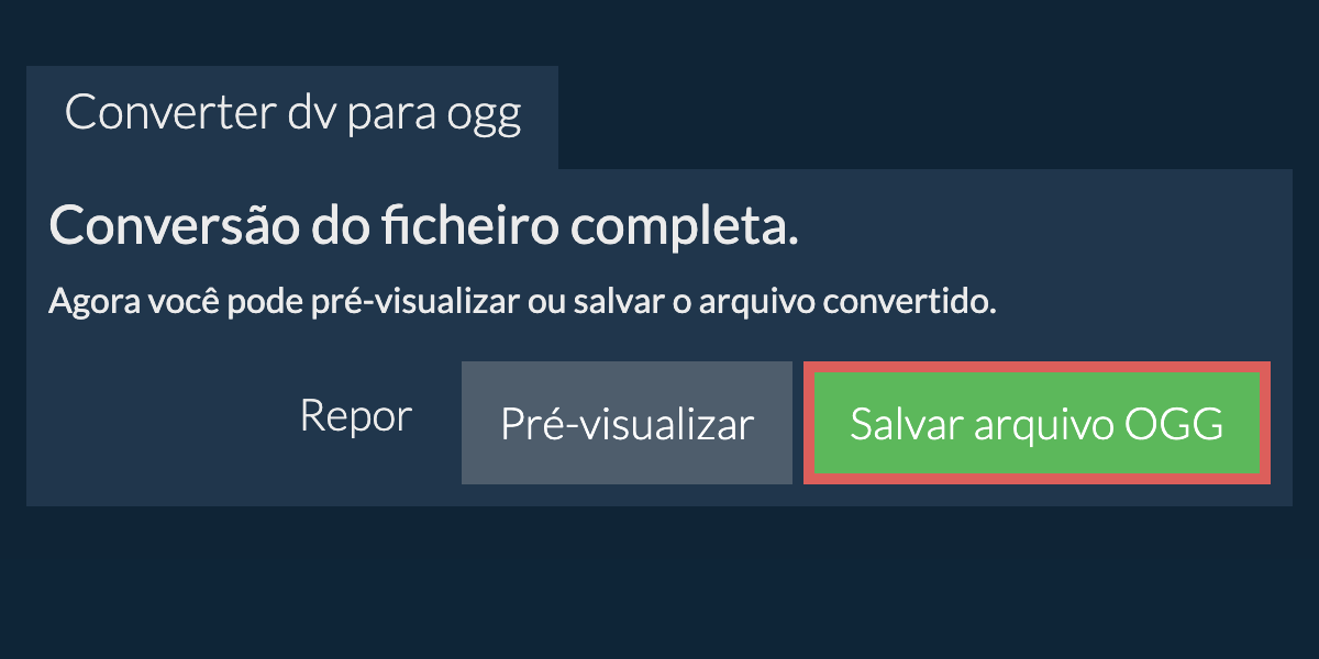 Converter em OGG