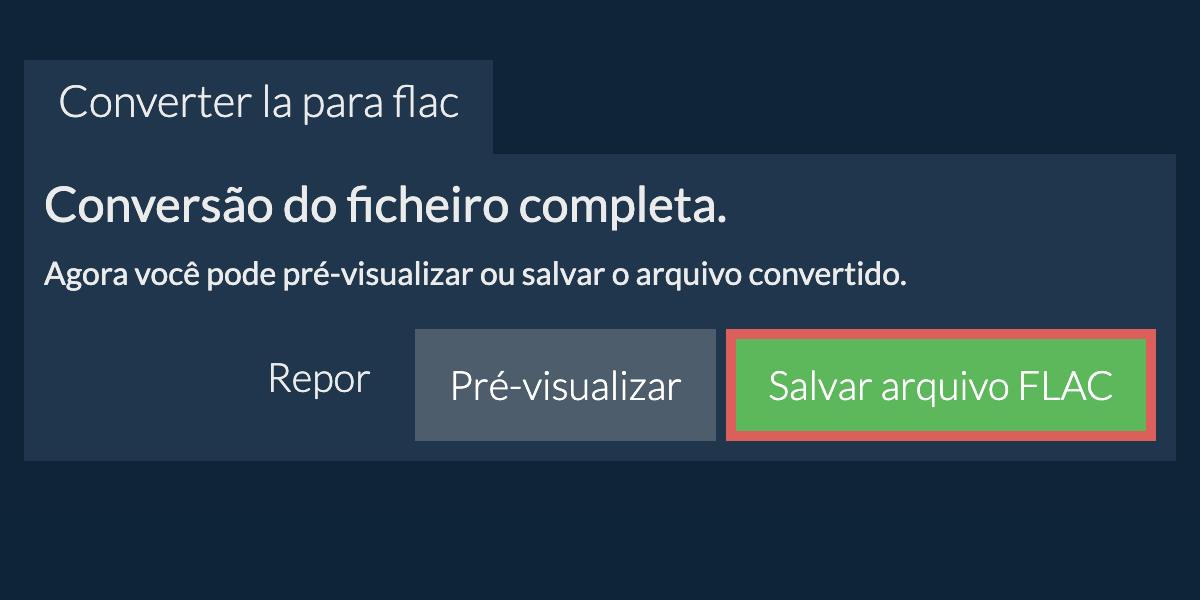 Converter em FLAC