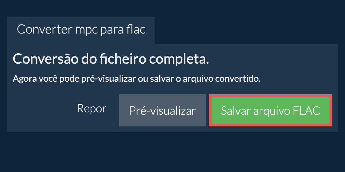Converter em FLAC