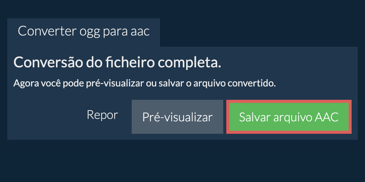 Converter em AAC
